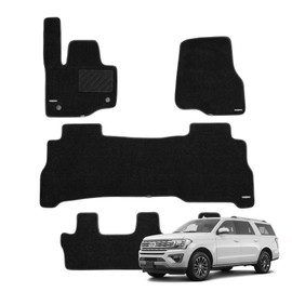 WENNEBIRD Superior Carpet Floor Mats for 2018-2024 Ford Expedition/Expedition MAX 8 Seats (Not for 7 Seats), 0.6-Inch Ultra-Thick, Noise-Reducing, All-Weather Waterproof Anti-Slip – 4-Pc Set