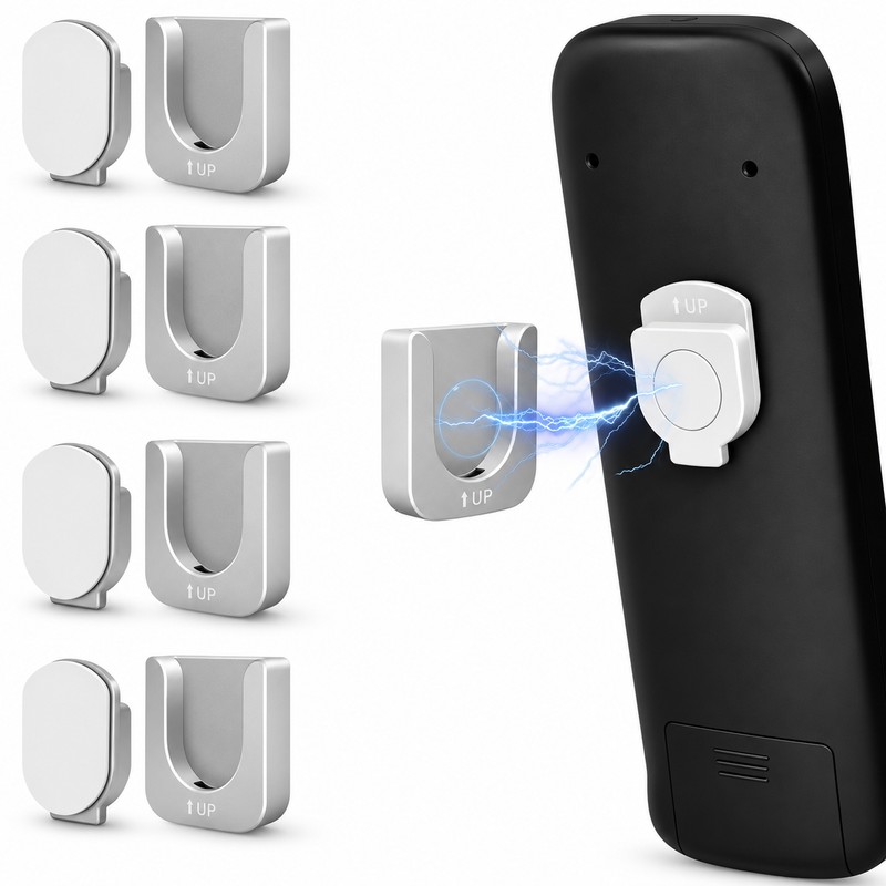 Magnetic Remote Control Holder for Wall Storage – Self-Adhesive, No-Drill