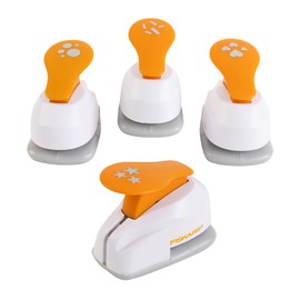 Fiskars Hole Punch Confetti Maker Set (4-Pack) - Stars, Hearts, Circles and Rectangle Shapes - Arts and Crafts Tools