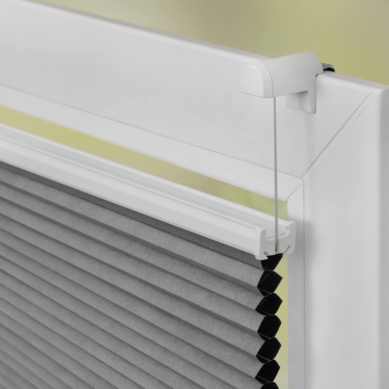 Lichtblick Klemmfix Honeycomb Pleated Blind, No Drilling, Tensioned, Blackout -