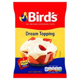 Bird's 452700 Dream Topping Sachet 3x36g, Aluminium, White