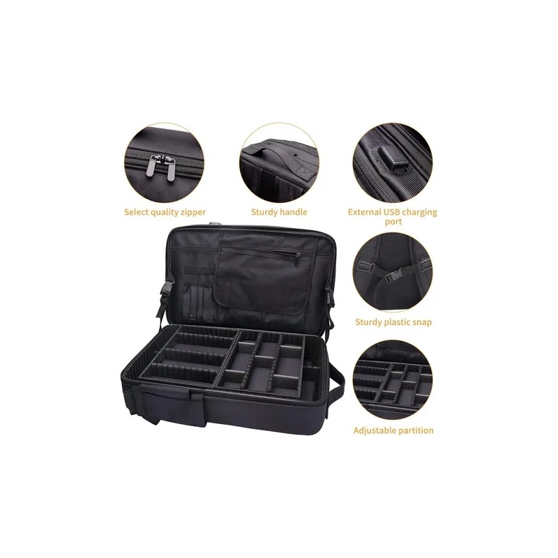 Mochila De Maquillaje Multifuncional Con Bandeja Y Divisores
