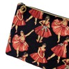 Ballerina Gobelin Square Pouch, Made in Japan, ballerina beige/red