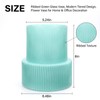 Green Ribbed Glass Vase, Modern Design Flower Vase