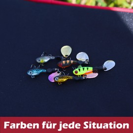 Paradox Fishing Infinity Jig Spinner Set of 5 5 g - Spin Jig for Bass Fishing Bass Bait Zander Bait Pike Bait Spinner Bait Spinning Bait - Bass Bait