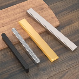 FURNIWARE Pack of 10 Furniture Handles, Carving Process Cabinet Handles, 96 mm Hole Spacing, Kitchen Handles, Black Drawer Handles, Furniture Handles, Kitchen Cabinet Handles