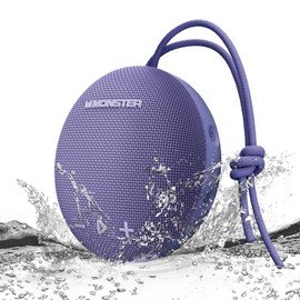 Monster IPX8 Shower Speaker Waterproof, Bluetooth 5.4 with Loud HD Sound and Robust Bass Portable Wireless Outdoor Speakers