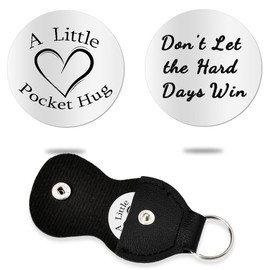Inspirational Pocket Hug Tokens for Women Men Dont Let the Hard Days Win Keychain for Sister Hobby Motivational Encouragement Gifts for Best Friend Boyfriend Girlfriend Valentines Day Gifts for Couple