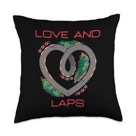 Slot Car Love And Laps Remote Controlled Car Controller Throw Pillow