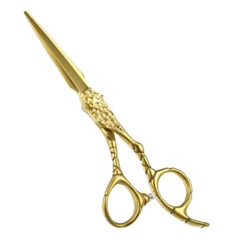 VOCOSTE Hair Scissors Hair Cutting Scissors Professional Hairdressing Scissors Stainless Steel Razor Length 6.9" Golden