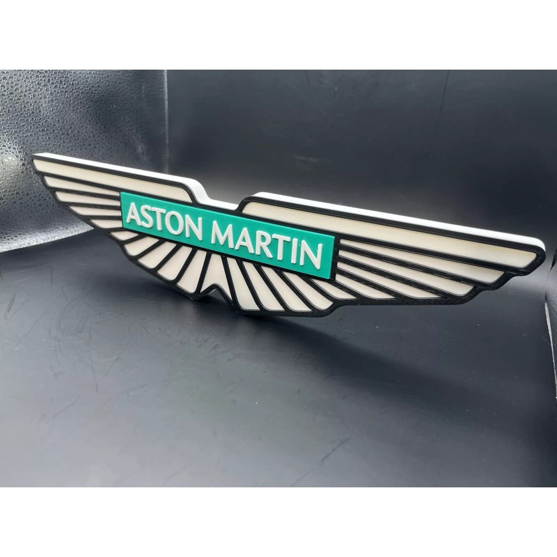 Aston Martin Logo Sign Display | 3D Wall Desk Shelf