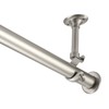YunNephele Hanging Curtain Rod 36-56 inch Nickel Brushed,1 inch diameter