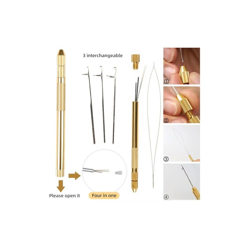 Kit de herramientas de extensión de cabello, extensiones de cabello