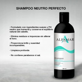 Shampoo Neutro Perfecto Alfamar Sin Sal Para Limpieza Profunda Y Brillo                                                                               