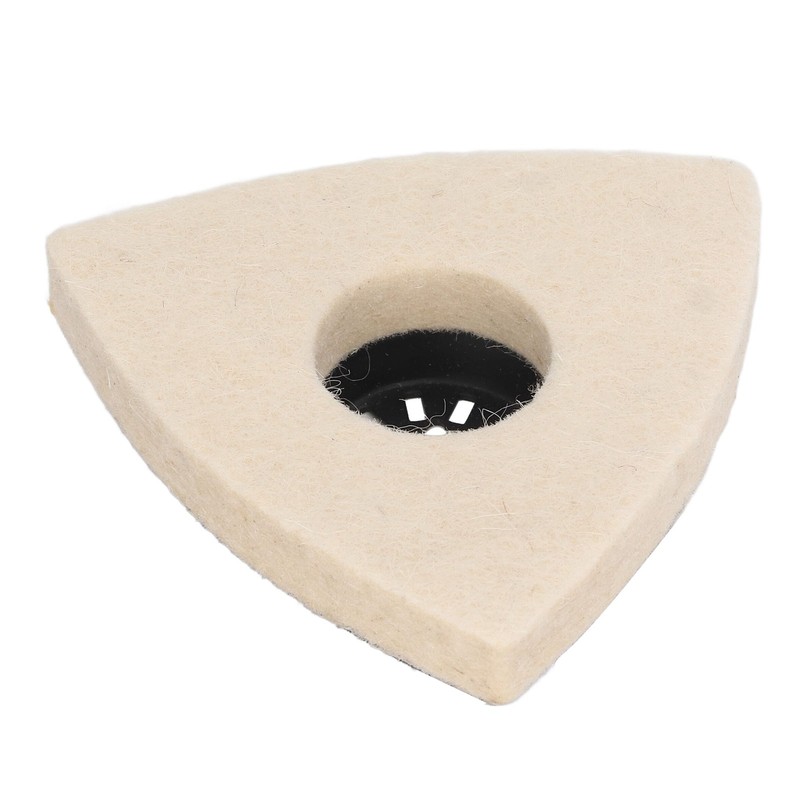 5PCS Wool Polishing Pad with Alloy Steel Base Triangular Felt