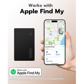 eirix Wallet Tracker Card Deep Green, Rechargeable Thin Finder, Works with Apple Find My (iOS Only), Item Locator for Luggage Tags, Passports, Phone