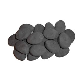 20 gas fire replacement pebbles small medium and large mix (grey) in coals 4 you packaging