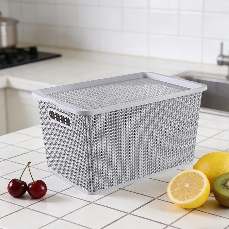 Fruit and Vegetable Storage Basket for Kitchen Counter,Stackable Storage Bins