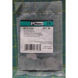 Panduit 25pk. Panduit MT1D-Q316 1.00" Circular 316 Stainless Steel Metal Marker Flag
