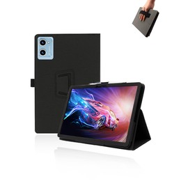 Case for DEERTiME E15 Android 14 Tablet 10.1 inch Tablets,10.1 inch Tablet,UYRUREL Leather Slim Folding Stand Cover with Hand Strap Magnet for Men Women Full Protection,Black.