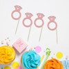 24 piezas de oro rosa con purpurina de diamante para