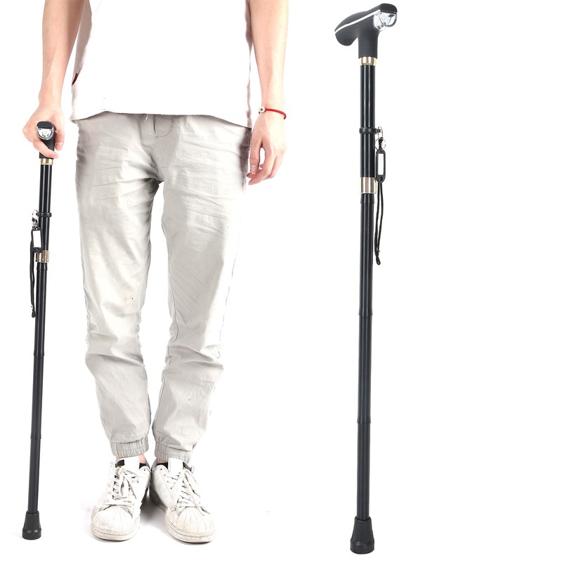 15 Gears Adjustment Elderly Folding Waking Cane Hand Walking Standing