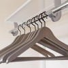 Wonderjune 4 Pcs Closet Rod Hooks Plastic Snap-in Support Brackets