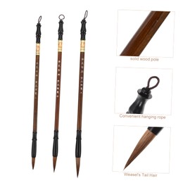 TEHAUX 2sets Calligraphy Painting Brush Sumi Drawing Chinese Watercolor Japanese Calligraphy Brush Beginner Practicing 3pcs*2