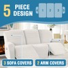 H.VERSAILTEX 5-Pieces Recliner Sofa Covers Stretch Reclining Couch Covers for