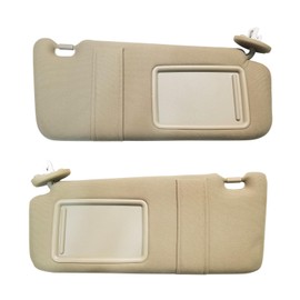 VKGUG Front Left Driver and Right Passenger Side Sun Visor Replacement Compatible with Toyota Venza 2009 2010 2011 2012 2013 2014 2015 2016 Replace 74320-0T022-B1, 74310-0T022-B1 Beige