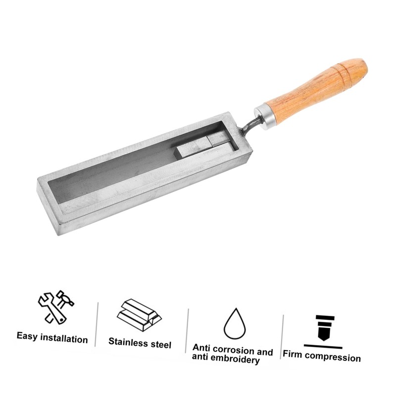 COHEALI Gold Refining Mold with Wooden Handle 11.6 Inch Iron