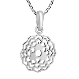 AeraVida Spiritual Connection Crown Chakra Sterling Silver Pendant Necklace