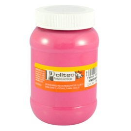 Pintura Acrilica Politec 1000 Ml.Frasco Color 337 Rosa Mexicano Pza