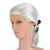 Men's Wig White with Braid