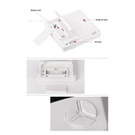 FMTHTC-2 LCD Digital Thermometer/Hygrometer, Temperature Measurement at 2 Indoor and Outdoor Locations, Clock Display, Alarm