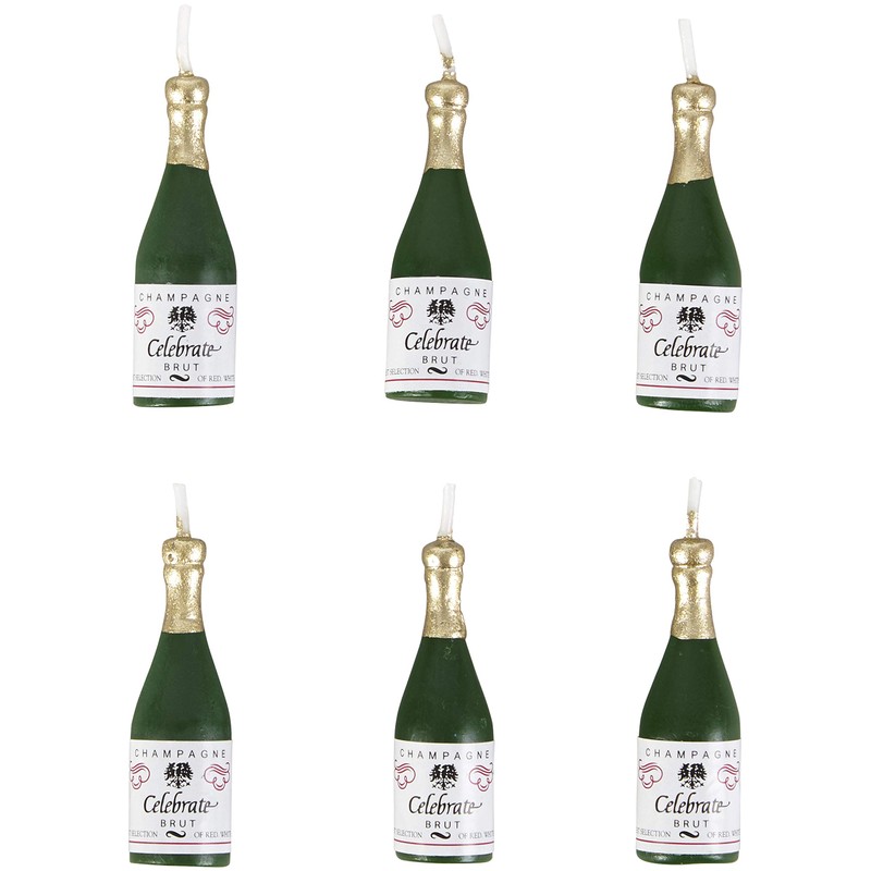 Wilton Champagne Bottle Candles For Cake Decorations, Birthday Candles With