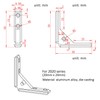 BLCCLOY 8Pcs 2020 Aluminum Extrusion Panel Corner Bracket T Slot