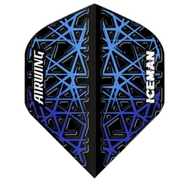 RED DRAGON Airwing Unique Moulded Gerwyn Price Iceman Blue Standard Dart Flight 1 Set per Pack (Total 3 Dart Flights)