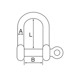 HHH Screw Shackle Electroplated 12mm NS12