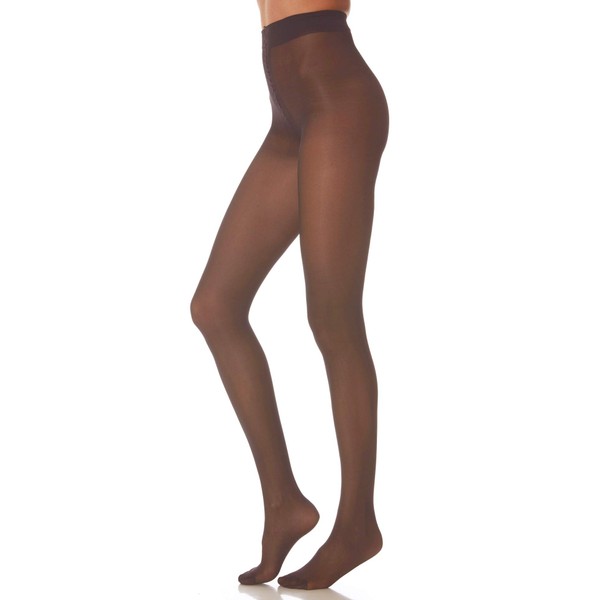 SCUDOTEX 40 Denier Silky Mesh Tights Smooth Compression Slimming Lightweight 7-9Hg Mocha Size 4