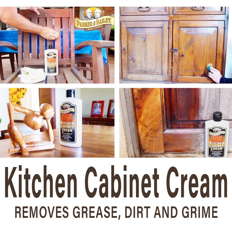 Parker and Bailey Kitchen Cabinet Cream-Wood Cleaner-Grease Remover 16 oz
