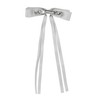 Double Bow Barrette Gray