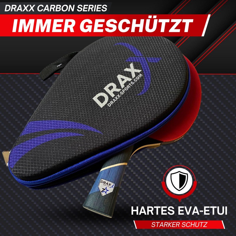 DRAXX SPORTS Carbon Ping Pong Racket | Grade 7 Stars