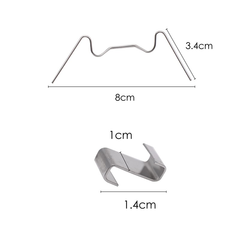 TRIXES Pack of 100 Greenhouse Clips for Attaching Greenhouse Windows/Glass,