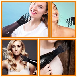 Hair Dryer Comb Nozzle Plastic Hairdressing Salon Blow Comb Attachment Styling Tool Hair Dryers and Accessories for Straightening Detangling Fine Curly Natural Hair Nice and Fashionable Accessory