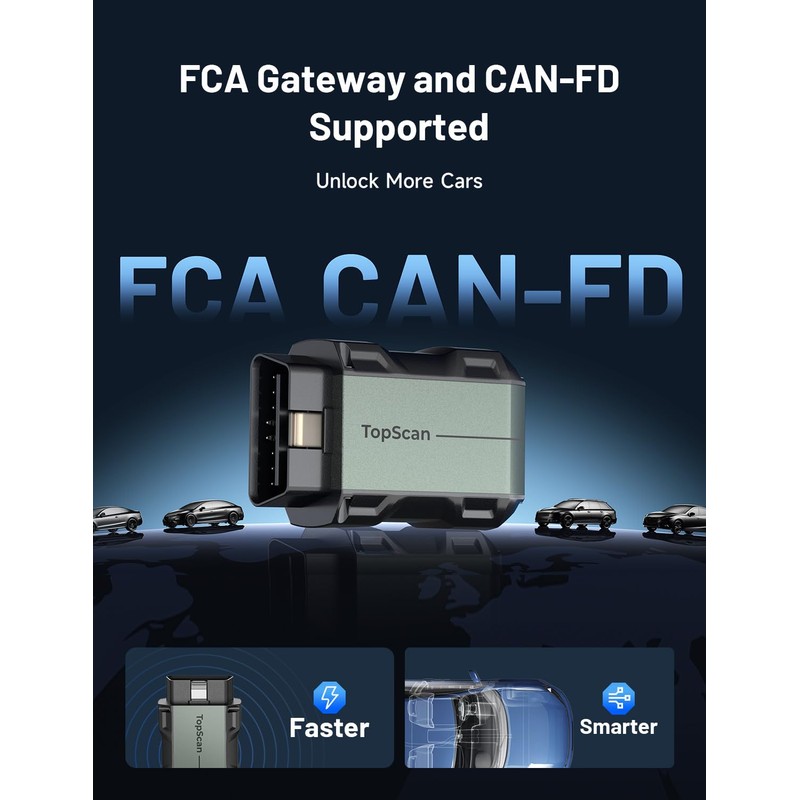 TOPDON TopScan Lite OBD2 Scanner Bluetooth, Bi-Directional Scanner Wireless All