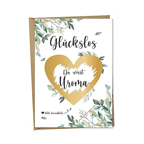 Ninky® Scratch Card "Du wirst Uroma Postcard with Envelope -