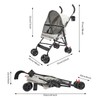 Pet Stroller with Wheels, Foldable Pet Travel Carrier for Small