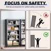 YILFANA 61" Metal Bookshelf and Bookcase | 5-Tier Adjustable Shelves,