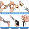 Dexspoeny 2Pcs Car KeyChain with 2 Rings, Leather Key &